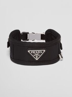 Prada Black Nylon Belt Bag Strap with Triangular Logo